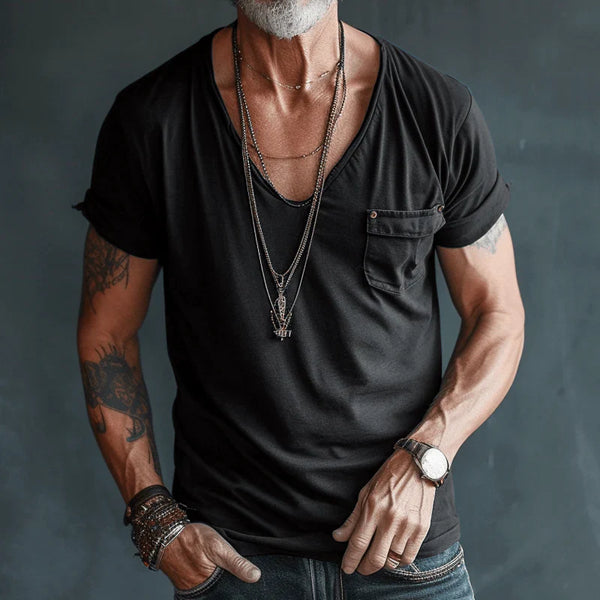 Navy London Greg - V-Neck T-Shirt