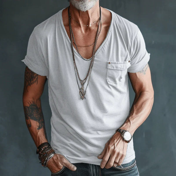 Navy London Greg - V-Neck T-Shirt