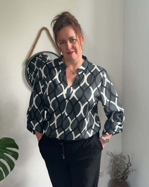 Navy London Hannah - Women's Blouse