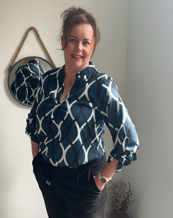 Navy London Hannah - Women's Blouse