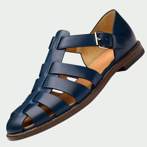 Navy London Helen | Refined Leather Sandal