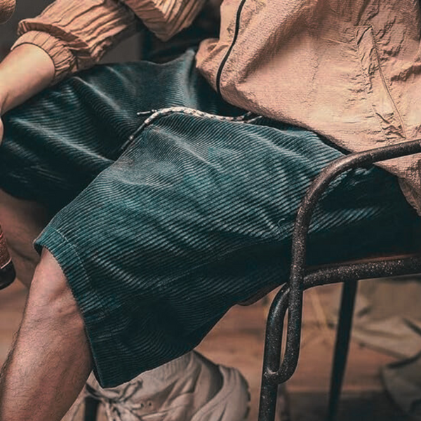 Navy London Jim - Casual Cotton Shorts