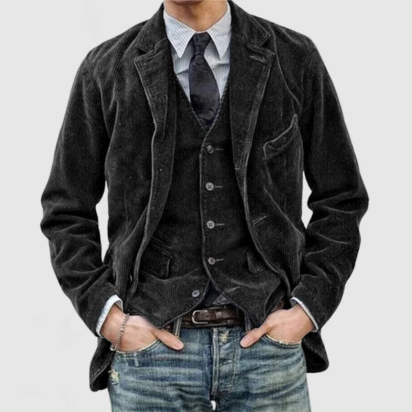 navy london Kavaj - Classic Corduroy Jacket