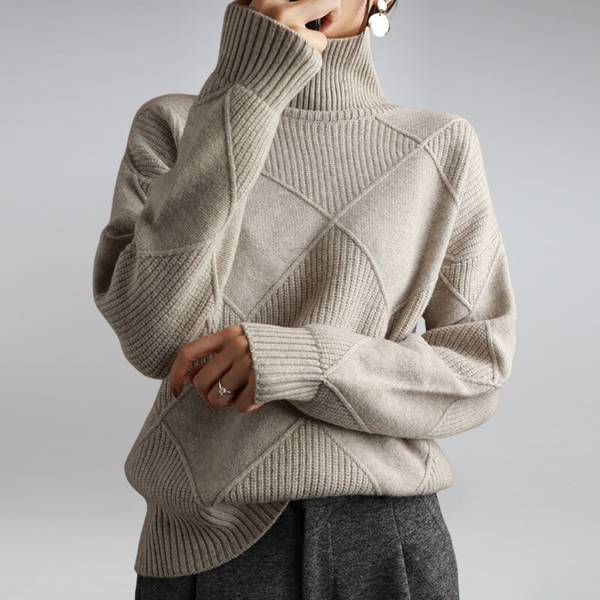 Navy London Lia - Soft Cashmere Turtleneck
