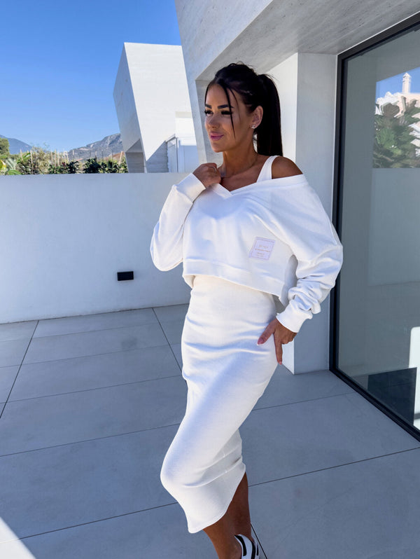 Navy London Liz - Casual Sweatshirt And Dress Set