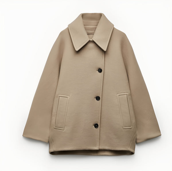 Navy London Lizzy - Oversized Autumn Wool Coat