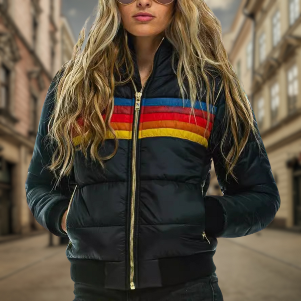 navy london Lorena - Retro-Style Women's Jacket