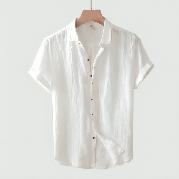 Navy London Luca | Linen Men's Shirt