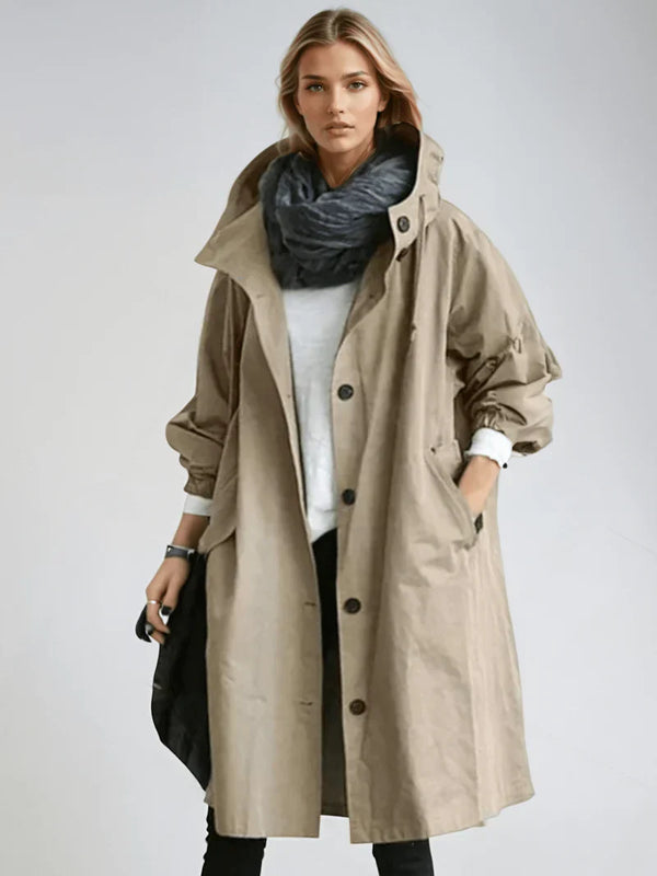 Navy London Luna - Stylish Water-repellent Rain Cape