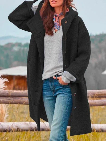 Navy London Olea - Premium Cozy Coat