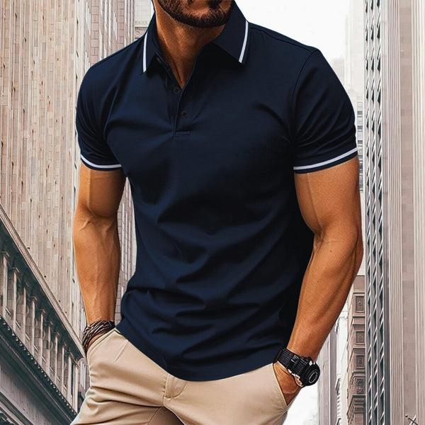 navy london Oliver - Muscle Fit Polo Shirt