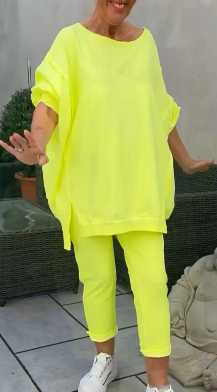 Navy London Saar - Relaxed Two-Piece Lounge Set