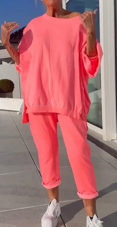 Navy London Saar - Relaxed Two-Piece Lounge Set