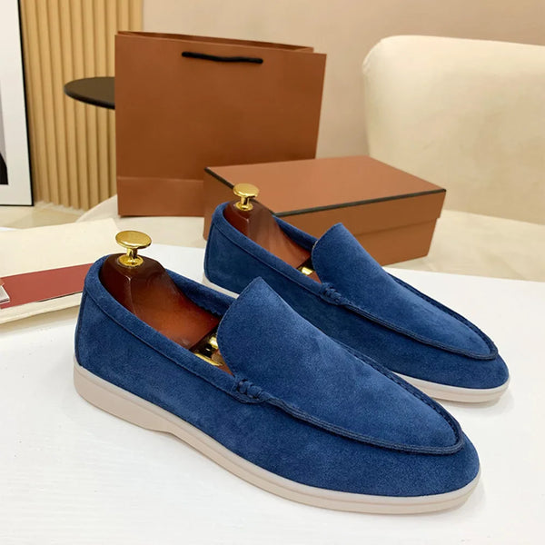 Navy London Simone - Elegant Men's Moccasins