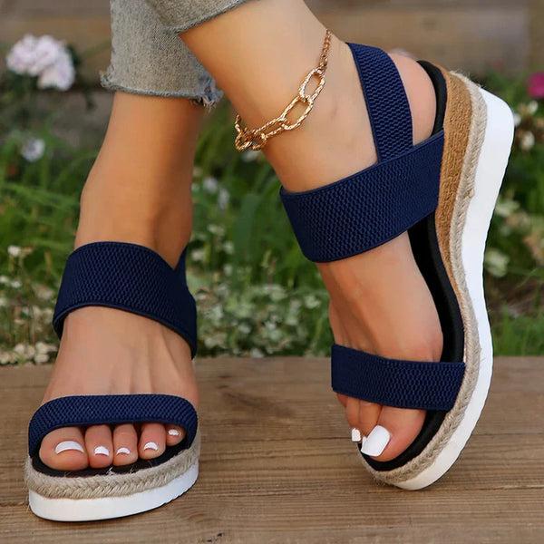 navy london Venice - Ortopedic sandal heels