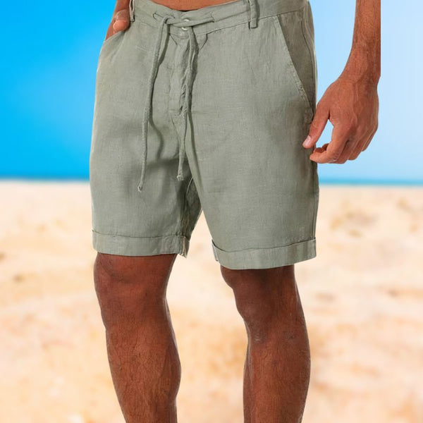 Navy London Willy - Linen Men's Shorts