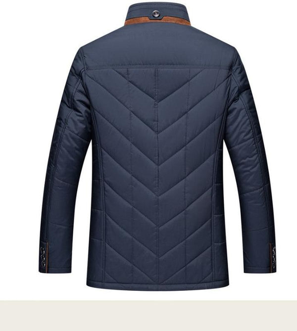 Navy London Solomon - Men's Stand Collar Winter Jacket