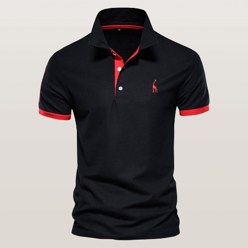 Navy London Tim - Polo Shirt Made From Pure Cotton For A Sporty Casual Look