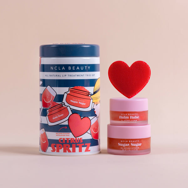 ncla beauty Citrus Spritz Lip Care Duo + Lip Scrubber