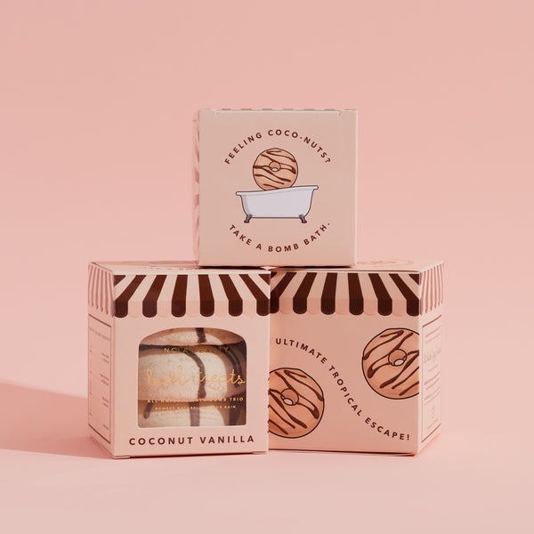 Ncla Beauty Coconut Vanilla Bath Treats (3 Pc Bath Bomb Set)
