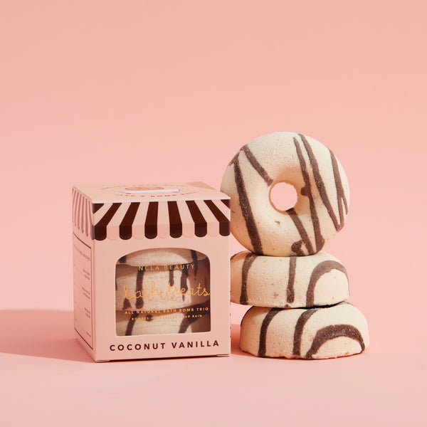 ncla beauty Coconut Vanilla Bath Treats (3 pc bath bomb set)