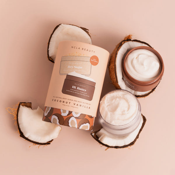 Ncla Beauty Coconut Vanilla Body Scrub + Body Butter Set