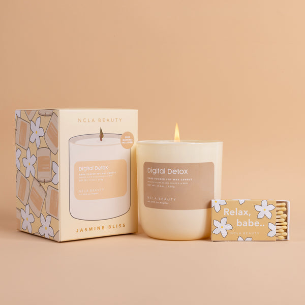 ncla beauty Digital Detox (Jasmine Bliss) Soy Wax Candle