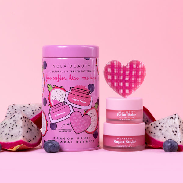 Ncla Beauty Dragonfruit Acai Berries Lip Care Set + Lip Scrubber