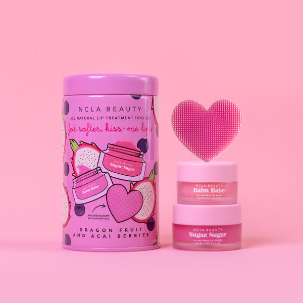 ncla beauty Dragonfruit Acai Berries Lip Care Set + Lip Scrubber