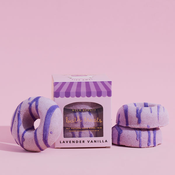 ncla beauty Lavender Vanilla Bath Treats (3 pc bath bomb set)