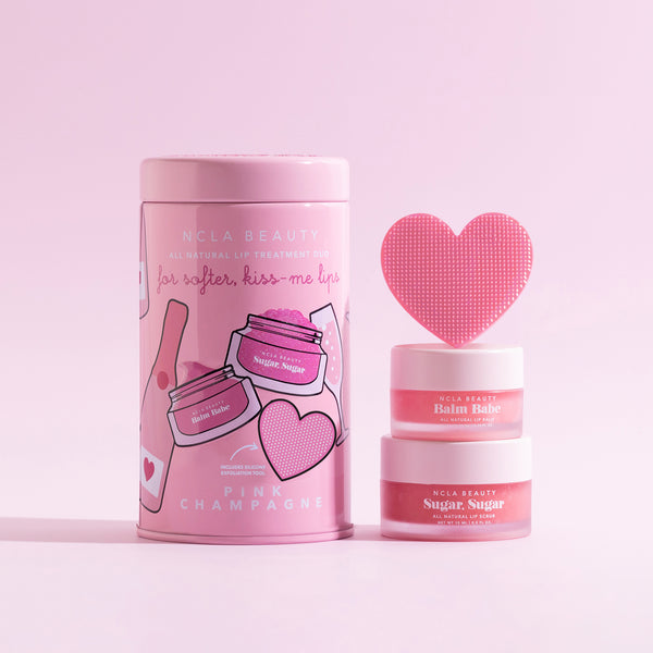 ncla beauty Pink Champagne Lip Care Duo + Lip Scrubber