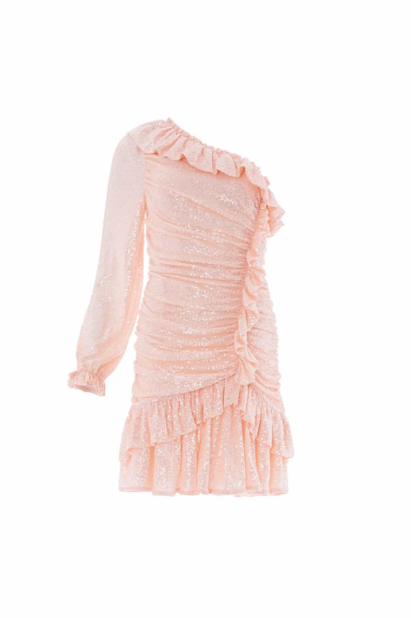 Needle & Thread Alessia One-Shoulder Micro Mini Dress