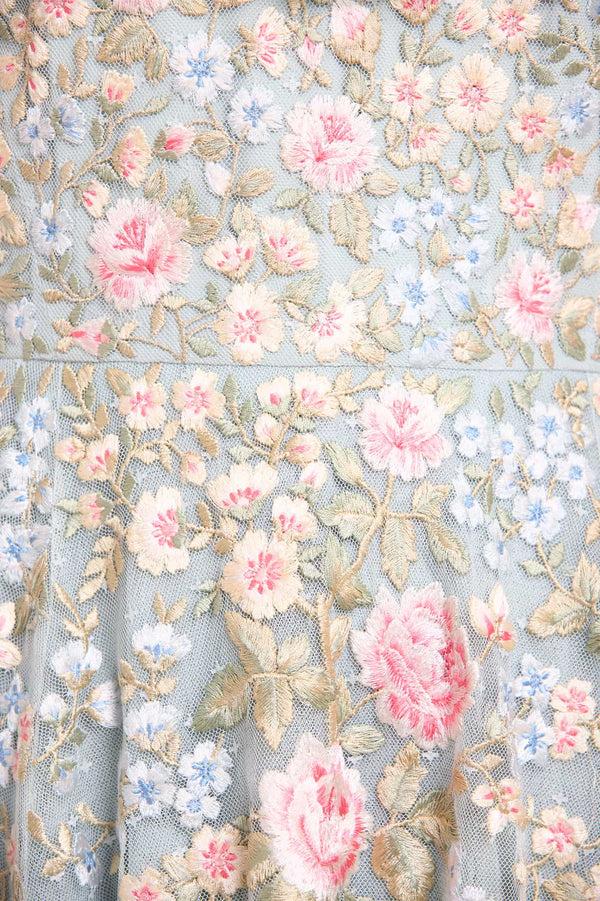 Needle & Thread Antoinettes Floral Off-Shoulder Micro Mini Dress