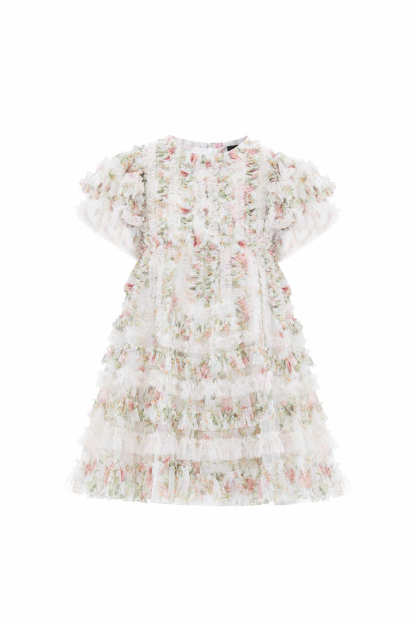 Needle & Thread Colette's La Vie En Rose Short Sleeve Kids Dress