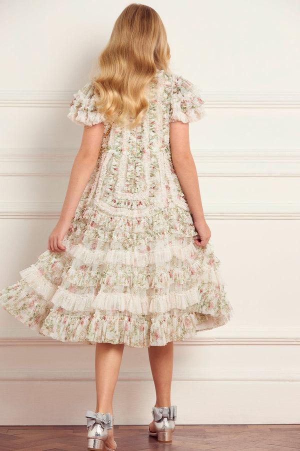 Needle & Thread Colette's La Vie En Rose Short Sleeve Kids Dress