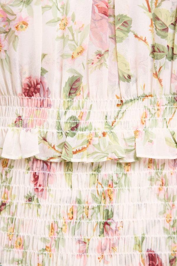 Needle & Thread Colette's Rose Emilia Georgette Micro Mini Dress