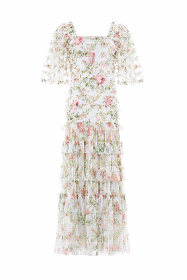 Needle & Thread Colette's Rose Short Sleeve Ankle Gown