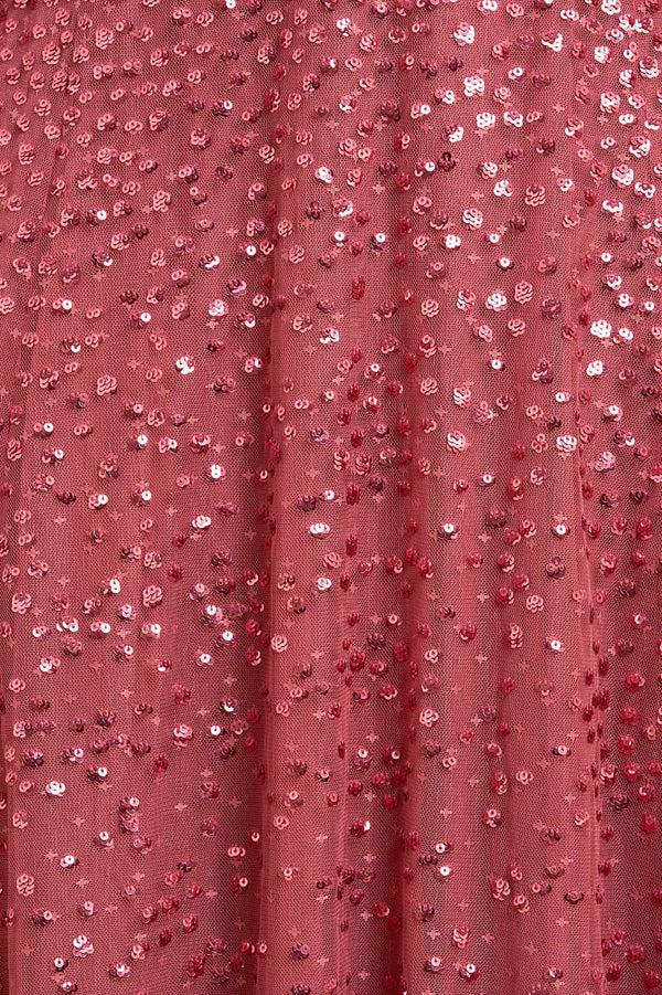 Needle & Thread Dappled Sequin Long Sleeve Ankle Gown