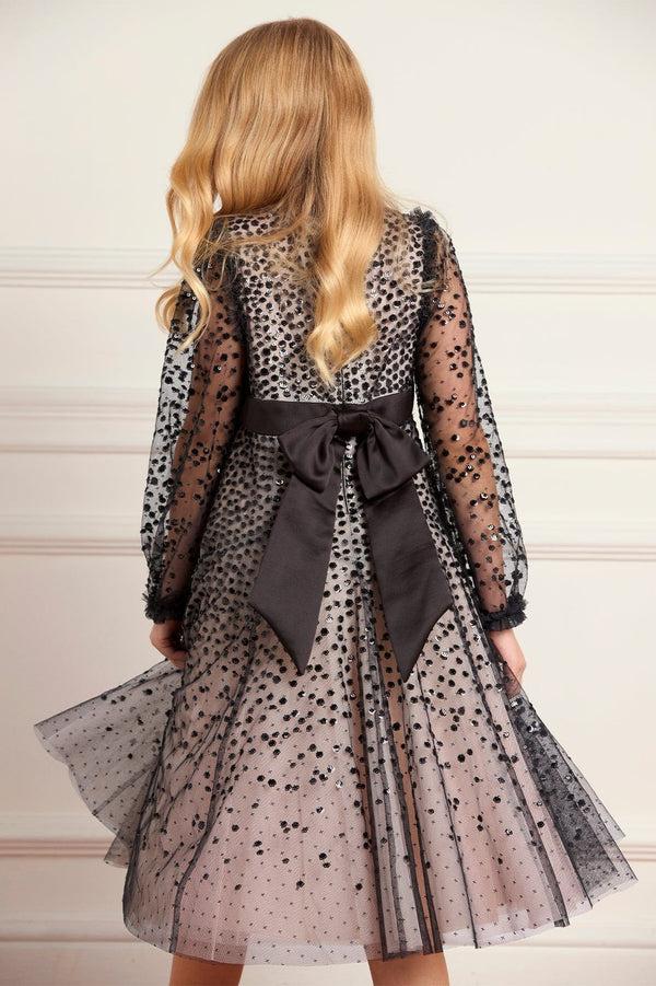 Needle & Thread Dappled Sequin Long Sleeve Kids Dress