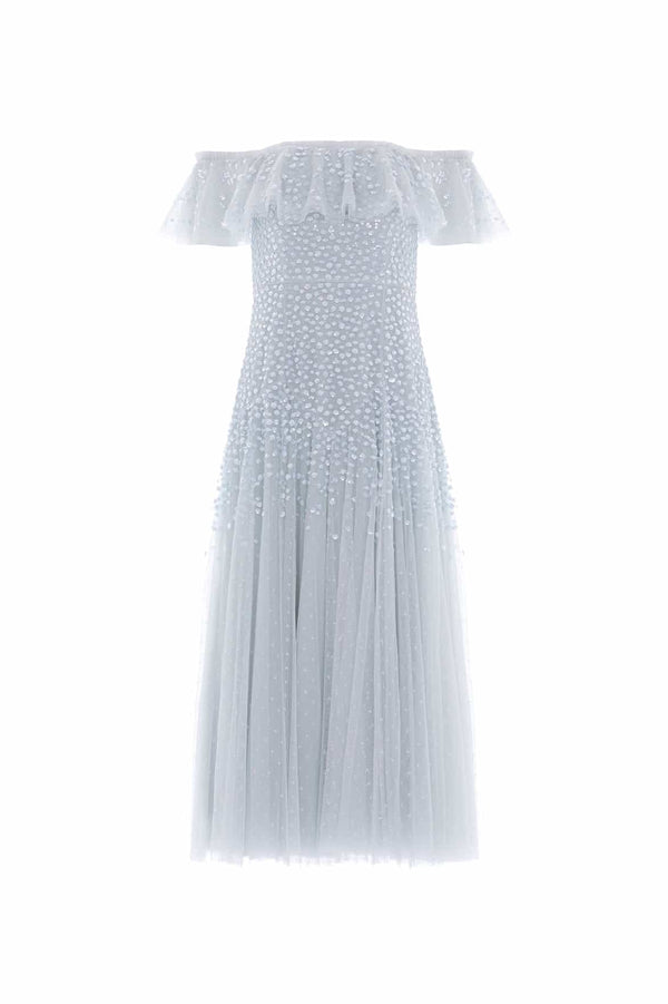 Needle & Thread Dappled Sequin Off-Shoulder Ballerina Dress