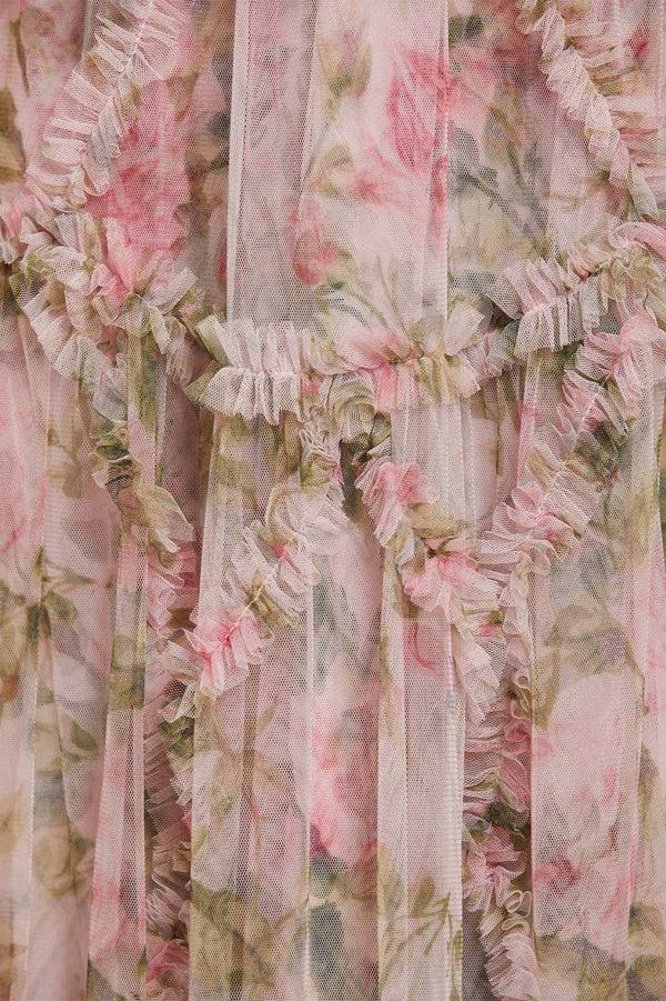 Needle & Thread English Rose Diamond Ruffle Ballerina Dress