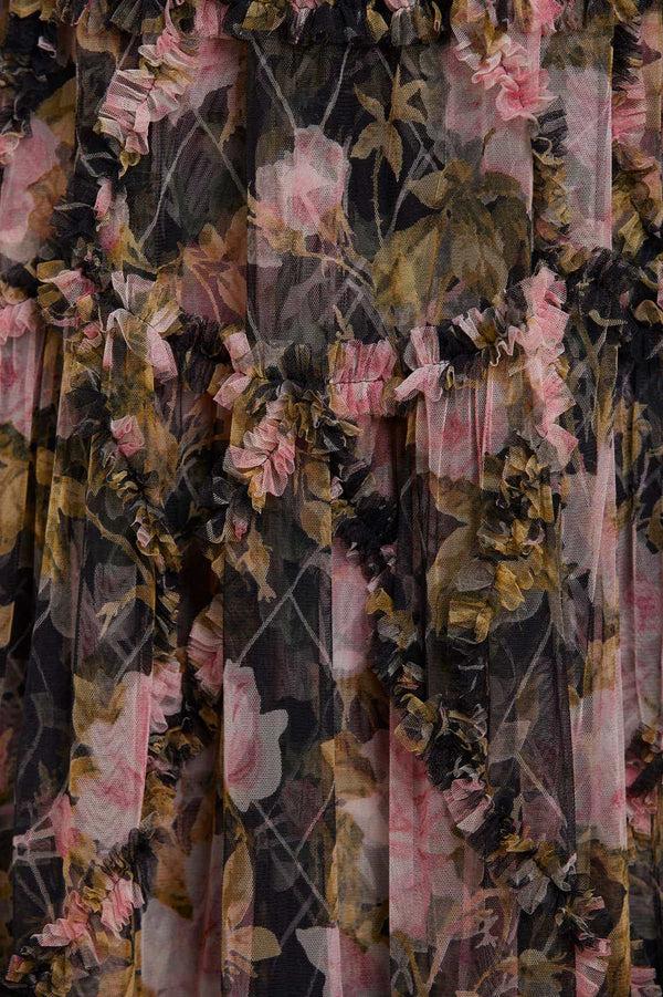 Needle & Thread English Rose Diamond Ruffle Ballerina Dress