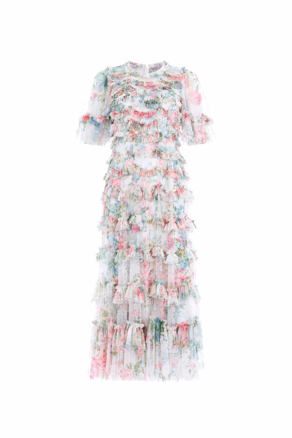 Needle & Thread Floral Romance Round Neck Ballerina Dress