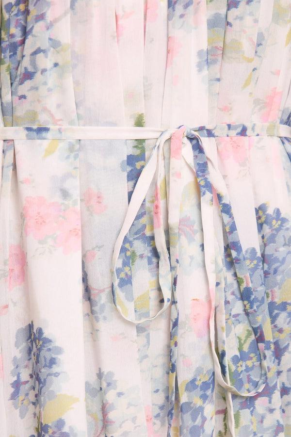 Needle & Thread Hydrangea Chiffon Round Neck Mini Dress