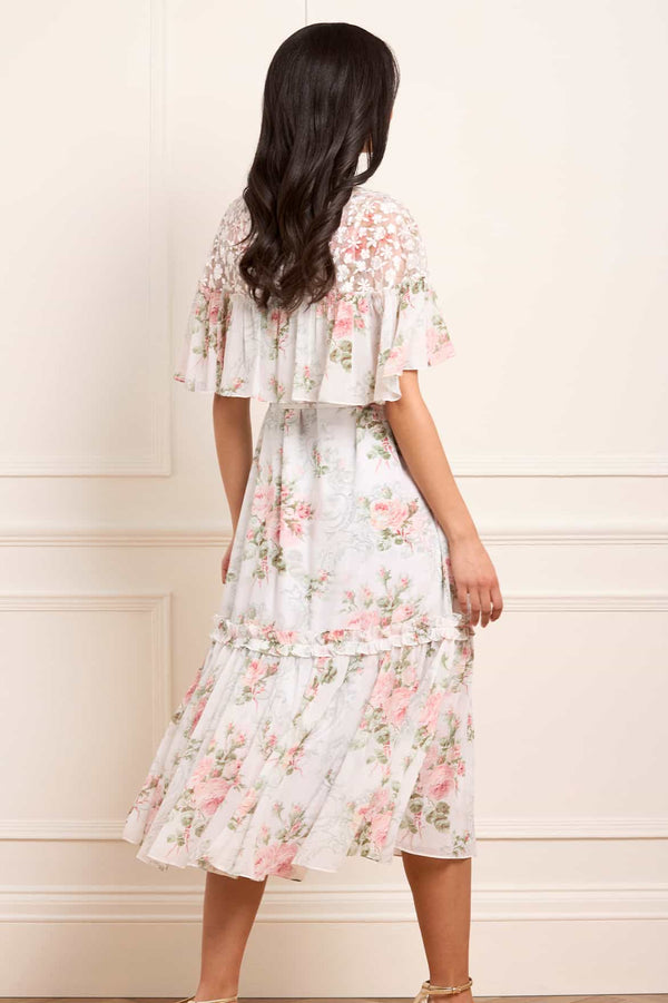 Needle & Thread Madame Rose Carla Chiffon Cape Ballerina Dress