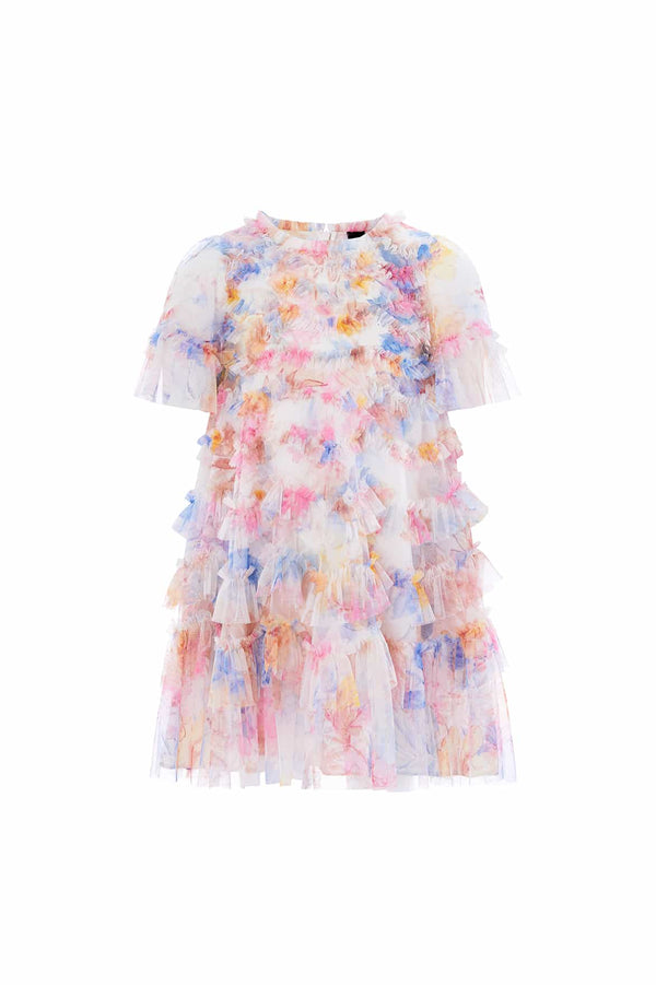 Needle & Thread Mariannes Floral Scallop Ruffle Kids Dress