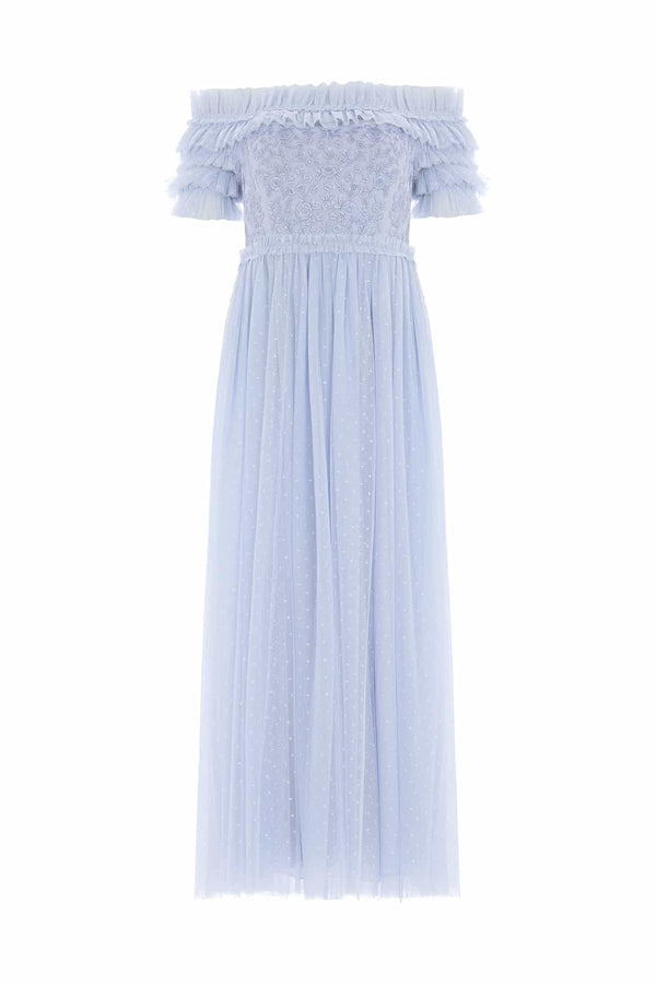 Needle & Thread Midsummer Lace Bodice Off-Shoulder Ankle Gown