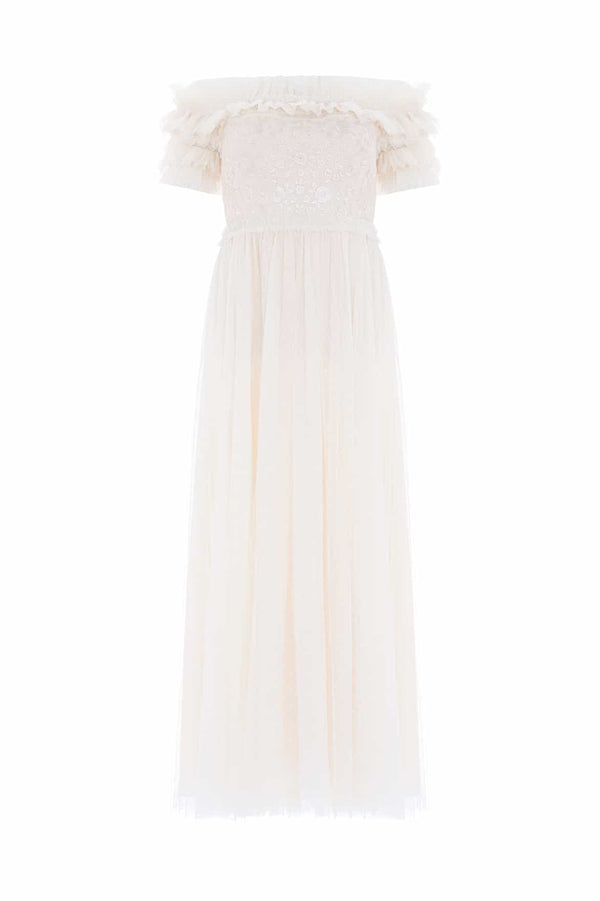 Needle & Thread Midsummer Lace Bodice Off-Shoulder Ankle Gown