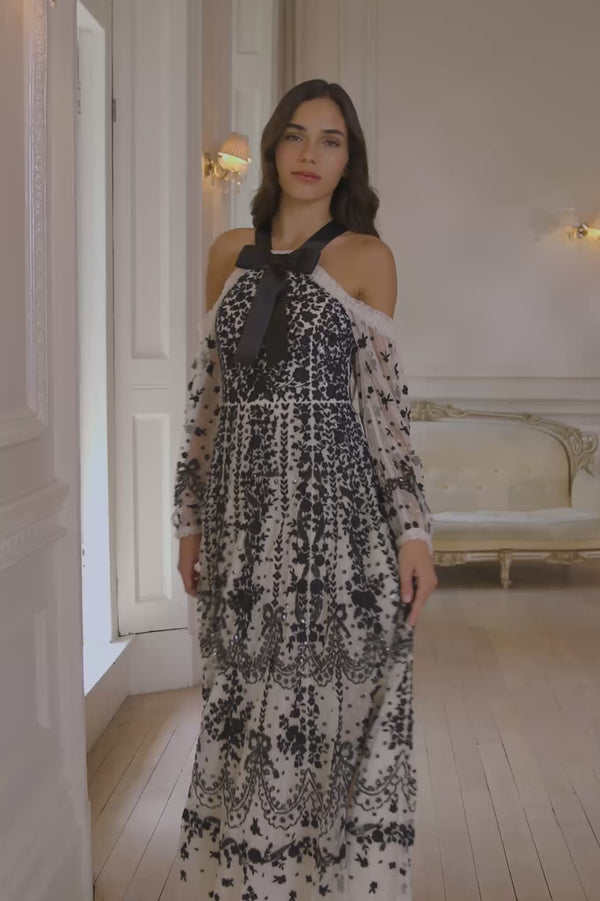 Needle & Thread Adeline Off-Shoulder Ankle Gown