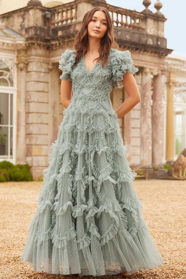 needle & thread Amorette V-Neck Gown